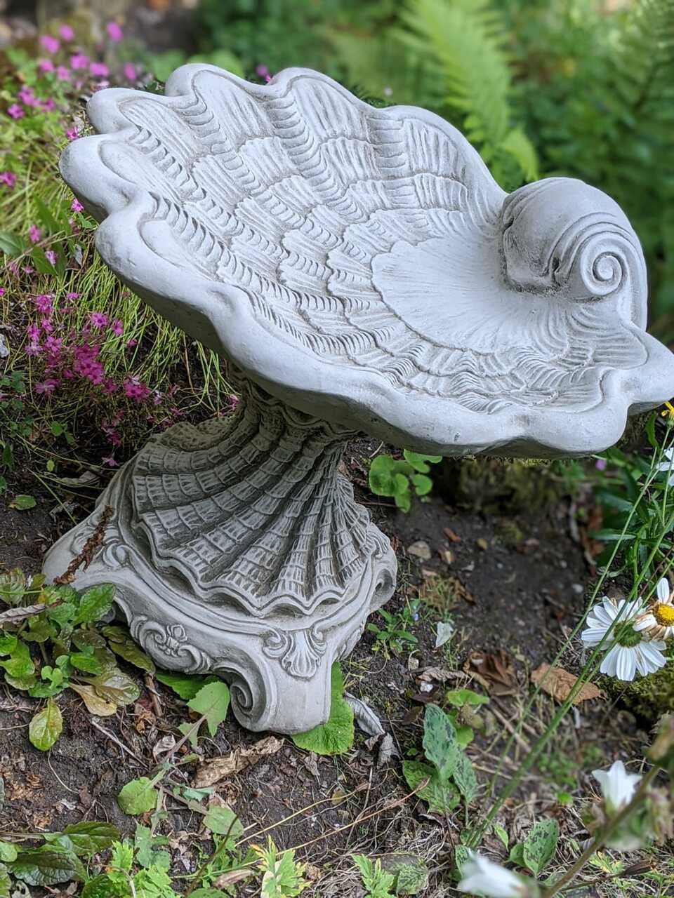 Spiral Design Birdbath