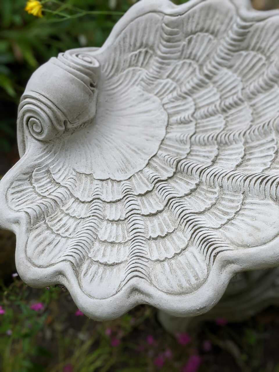 Spiral Design Birdbath