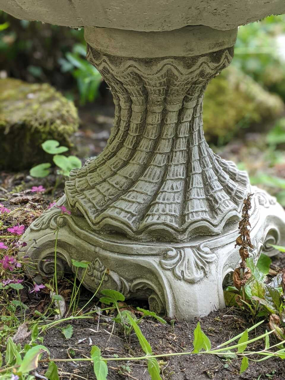 Spiral Design Birdbath