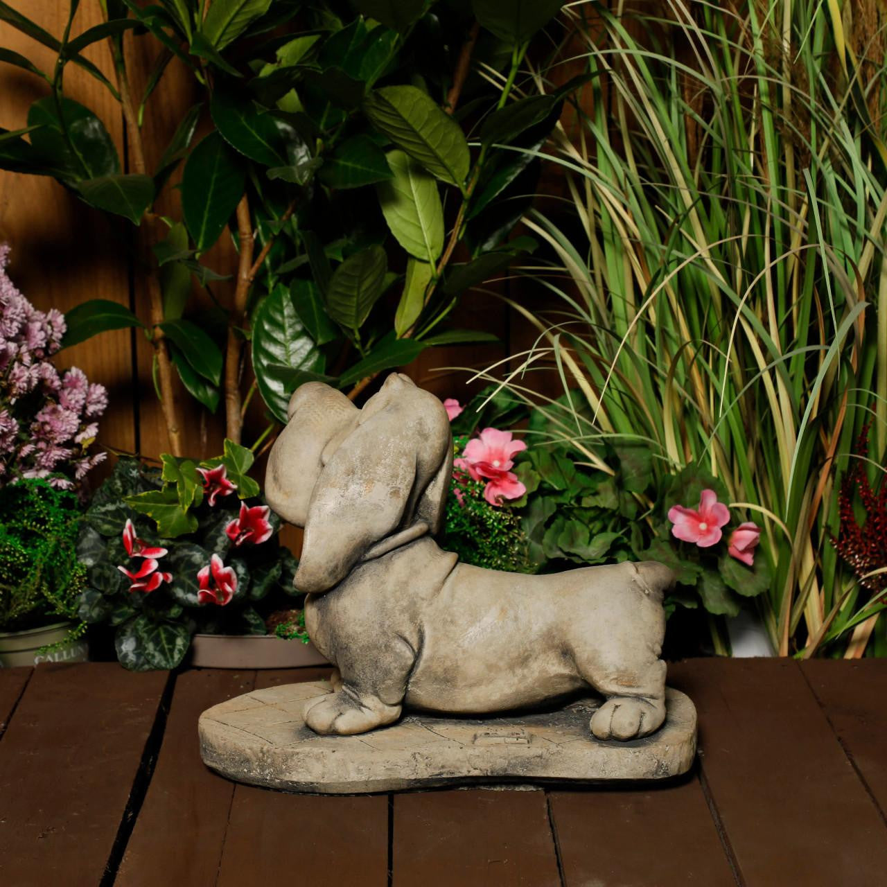Stone Cast Basset Hound Statue