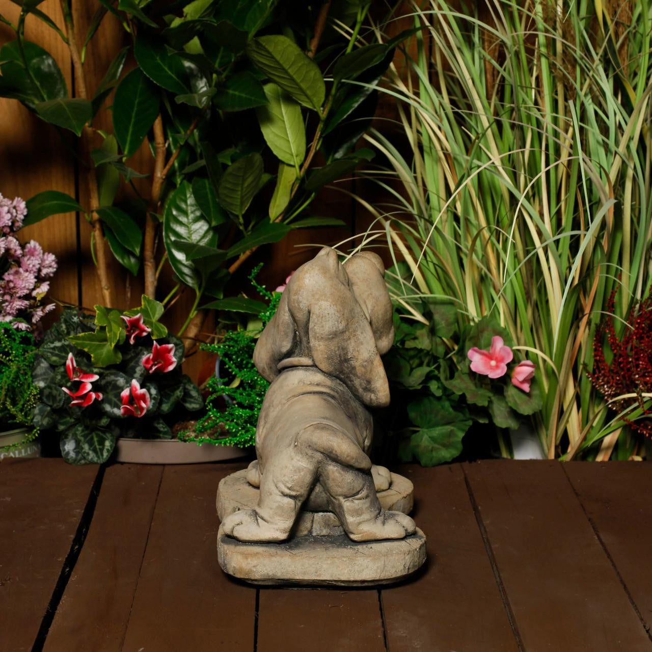 Stone Cast Basset Hound Statue