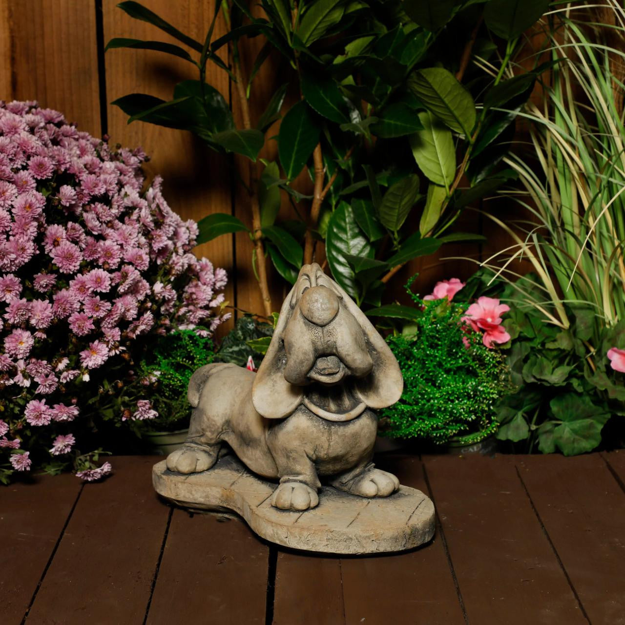Stone Cast Basset Hound Statue
