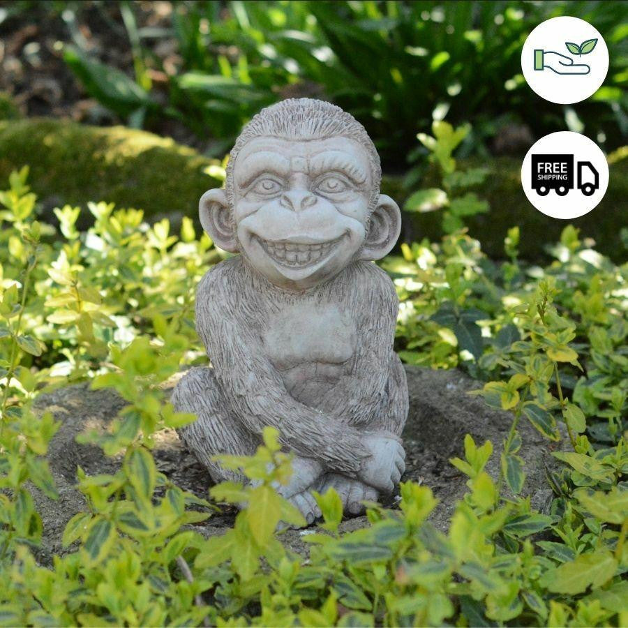 Stone cast Cheeky Monkey sculpture