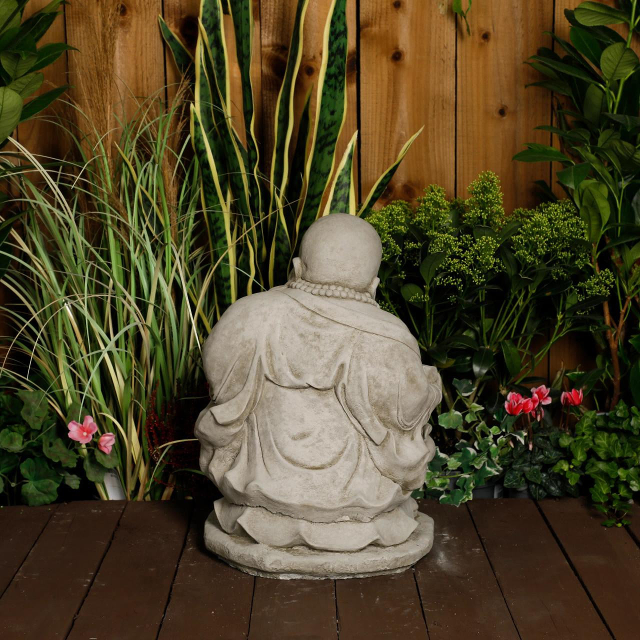 Stone Cast Happy Buddha Ornament