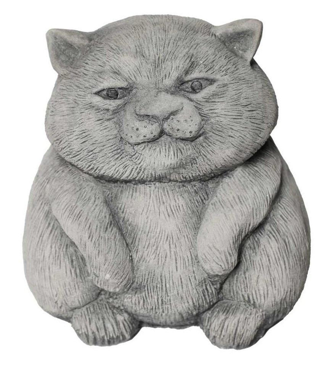 Stone Cast Happy Cat Garden Statue Ornament and Decor