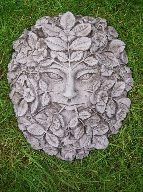 Stone Cast Large Female Leaf Wall Plaque