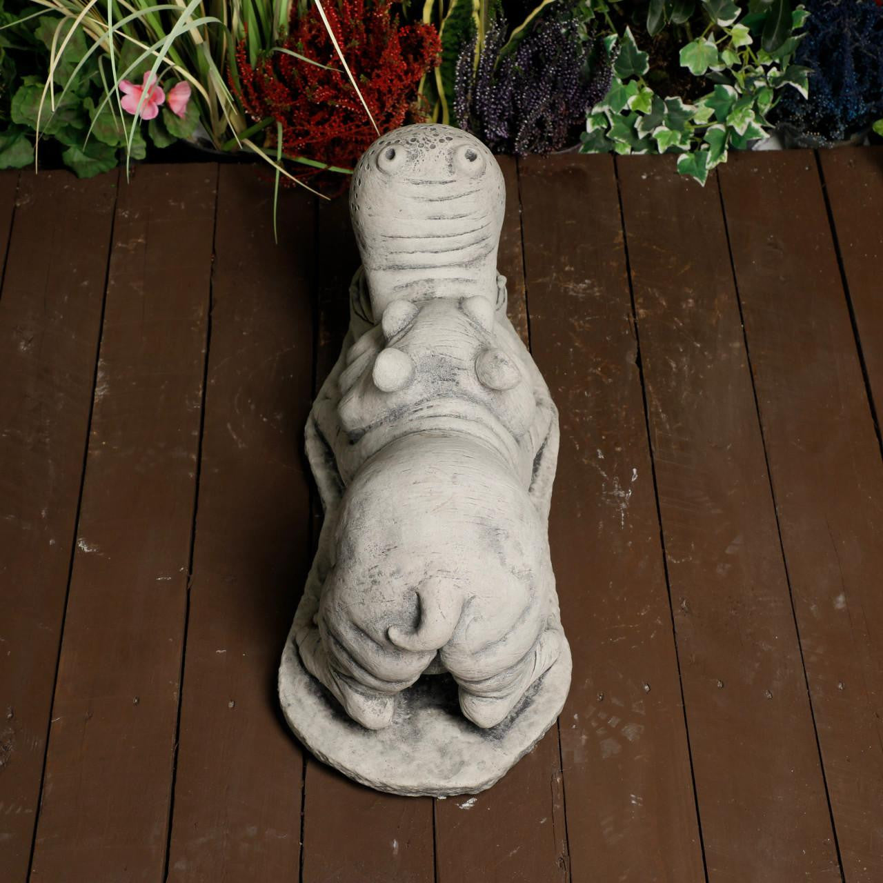 Stone Cast Large Hippo Ornament
