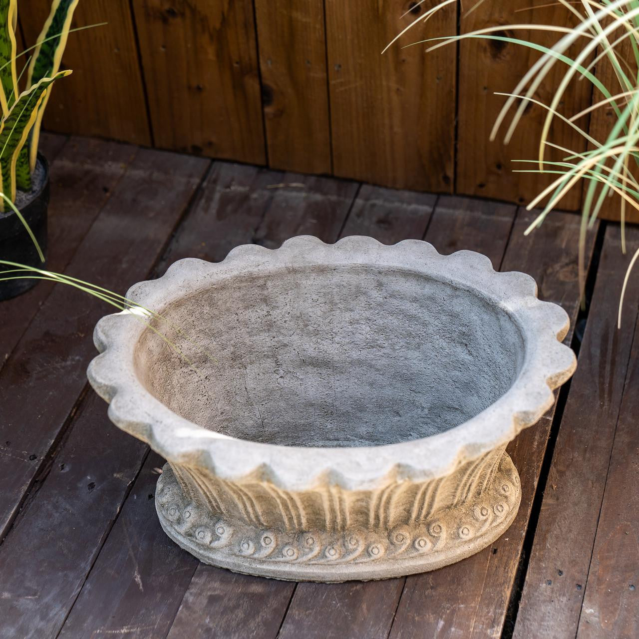 Stone Cast Oval Shaped Planter Pot