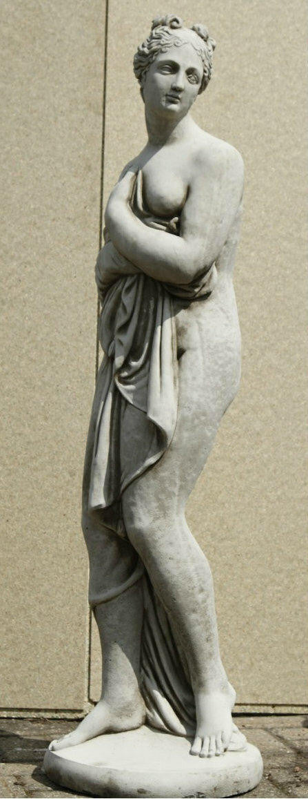 Stone Cast Pandora Lady Garden Statue and Column