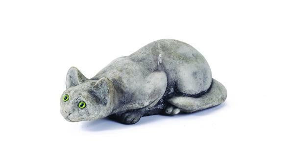 Stone Cast Prowling Cat Sculpture