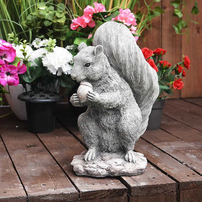 Stone cast Squirrel Garden Ornament