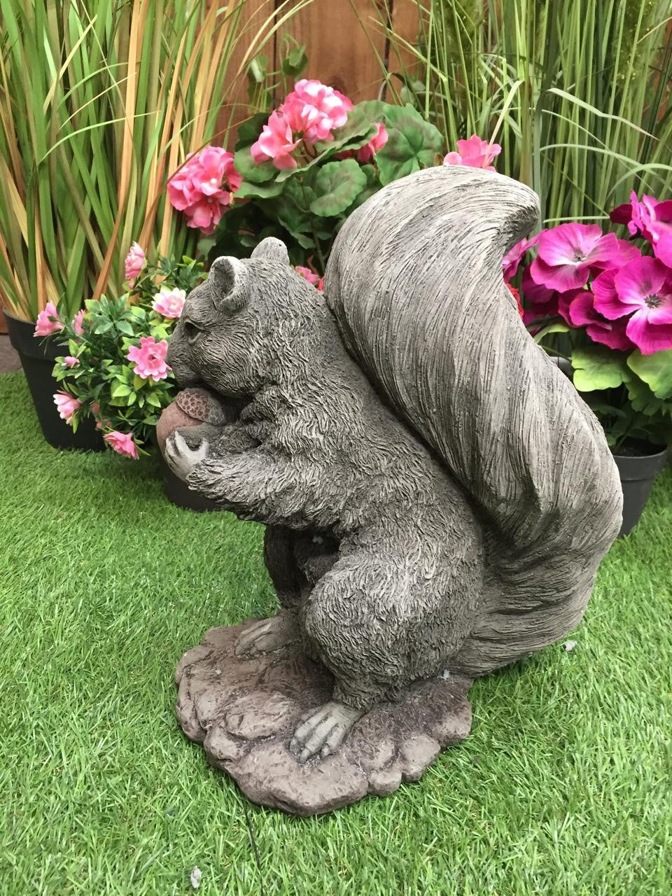 Stone cast Squirrel Garden Ornament