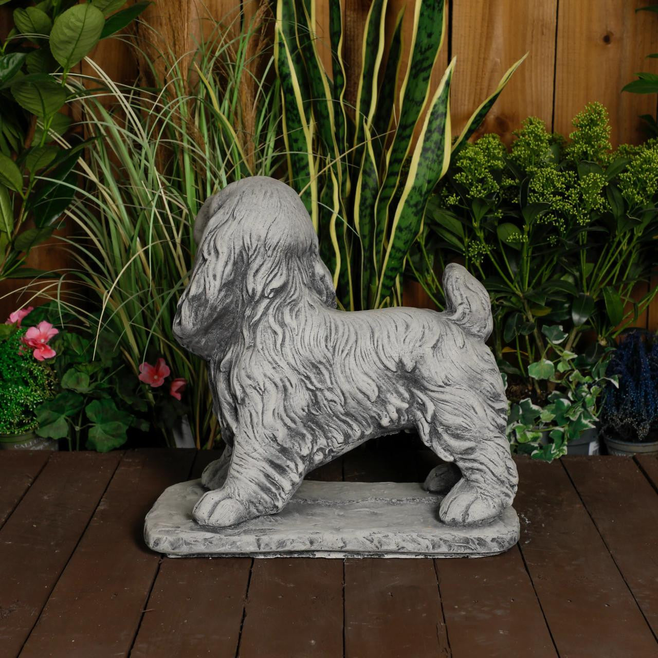 Stone Cast Standing Cocker Spaniel Garden Ornament