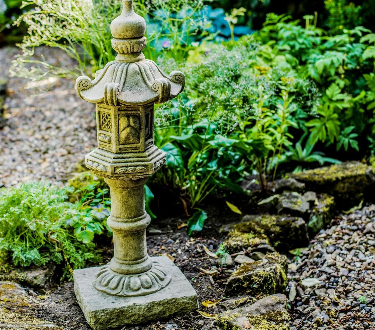 Stone Cast Tall Pagoda for the Garden