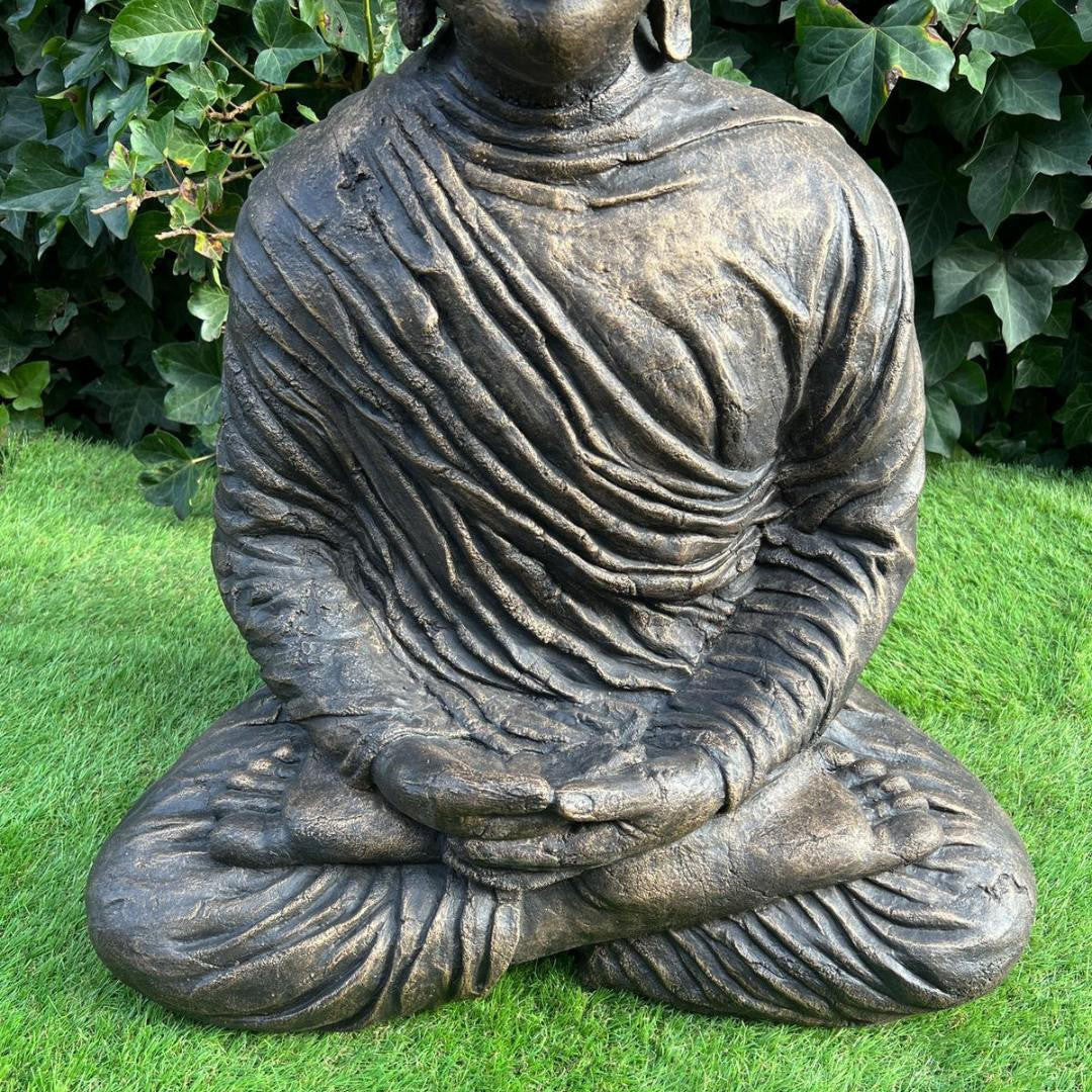 Antique Bronze Meditating Buddha Statue