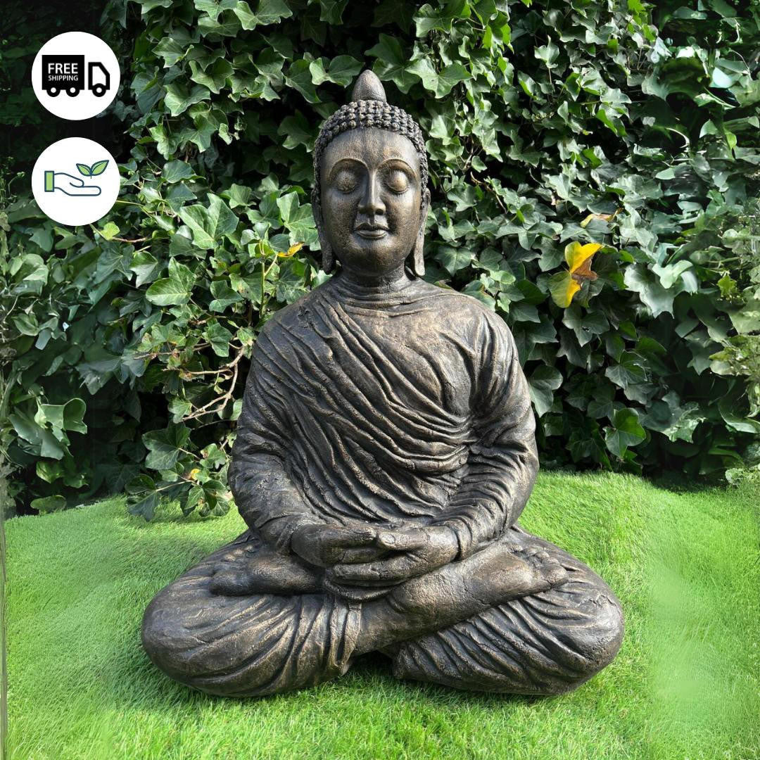 Xtra Large Antique Bronze Meditating Buddha Ornament