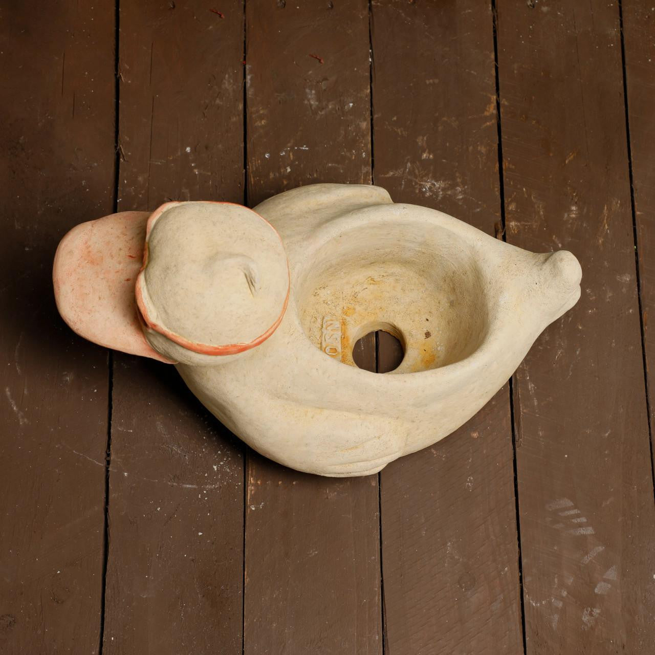 Whimsical Stone Cast Rubber Duck Planter Pot