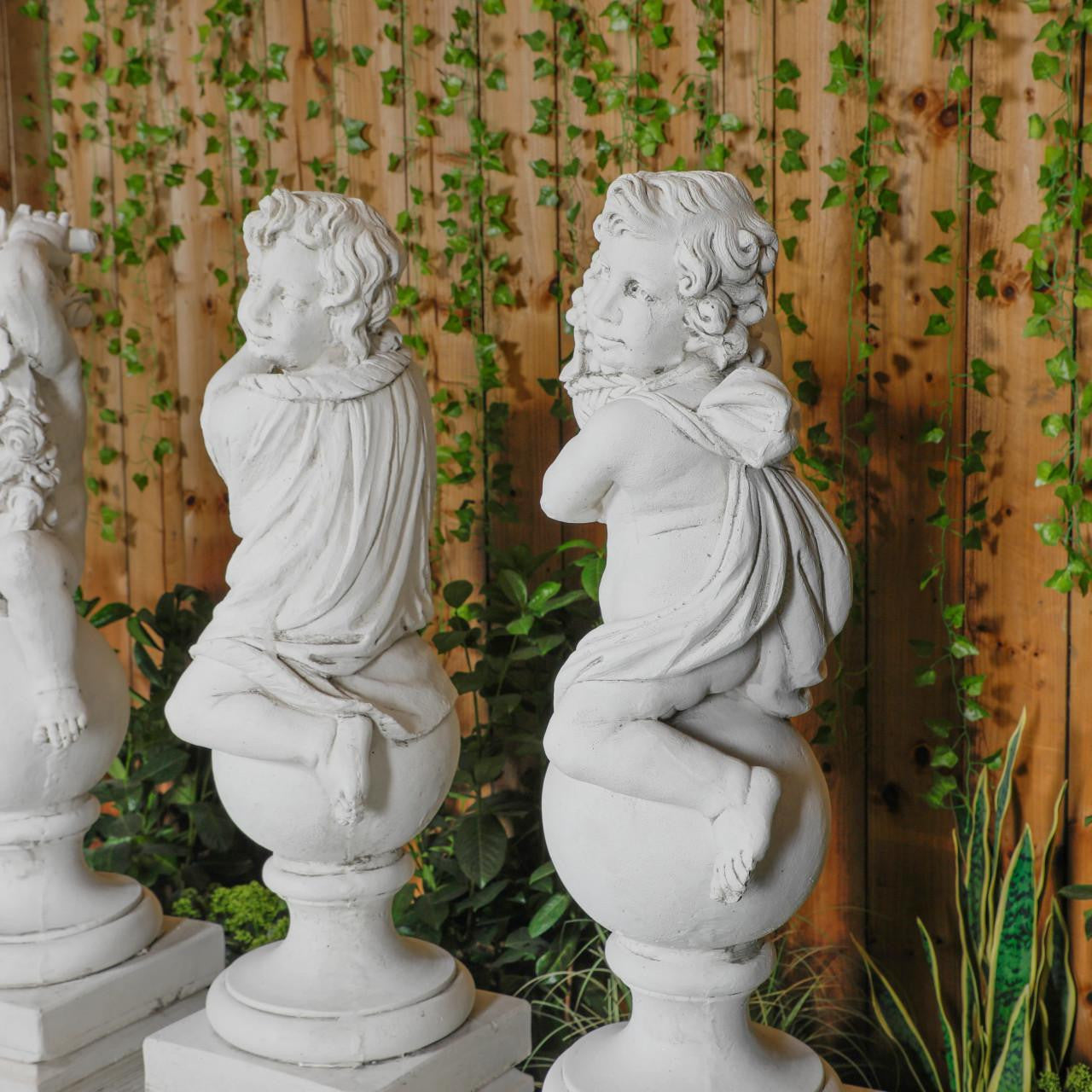 White Four Seasons Cherub Statues