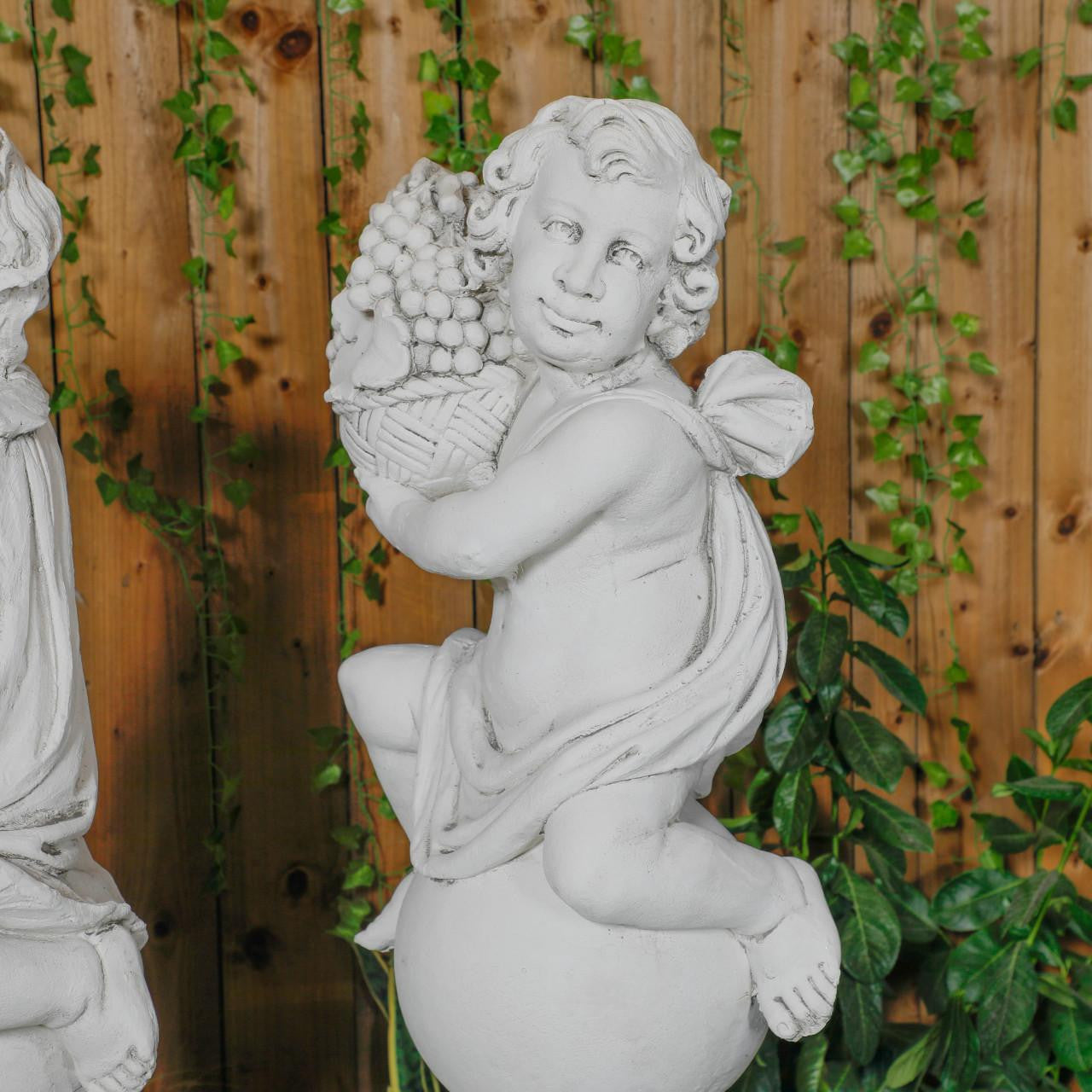 White Four Seasons Cherub Statues