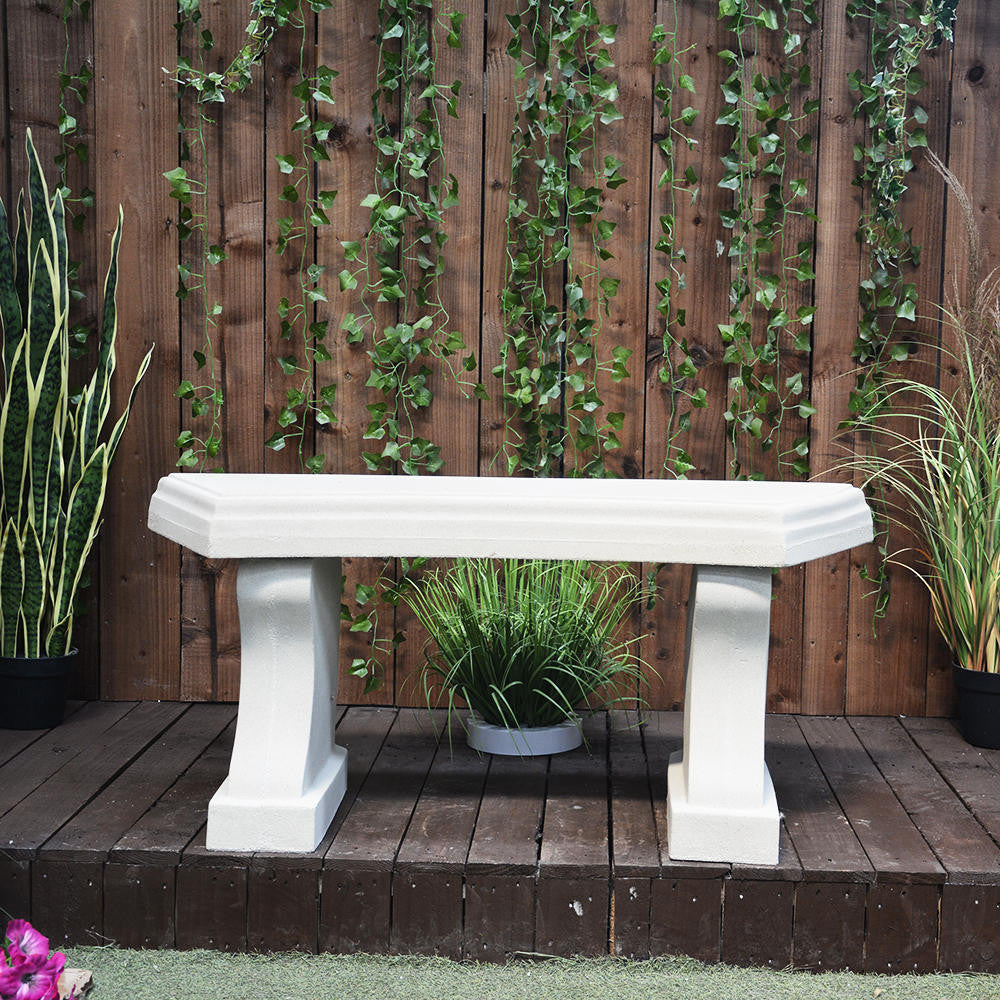 White Sandstone Curved Garden Seat