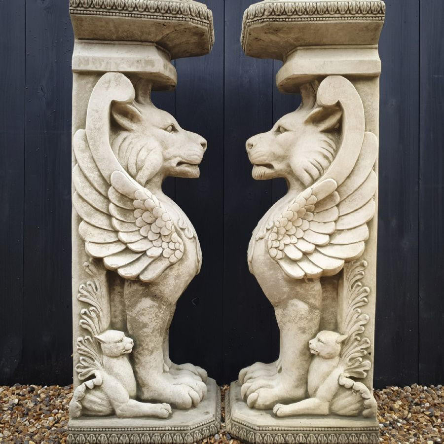 Winged Lions Stand Plinth