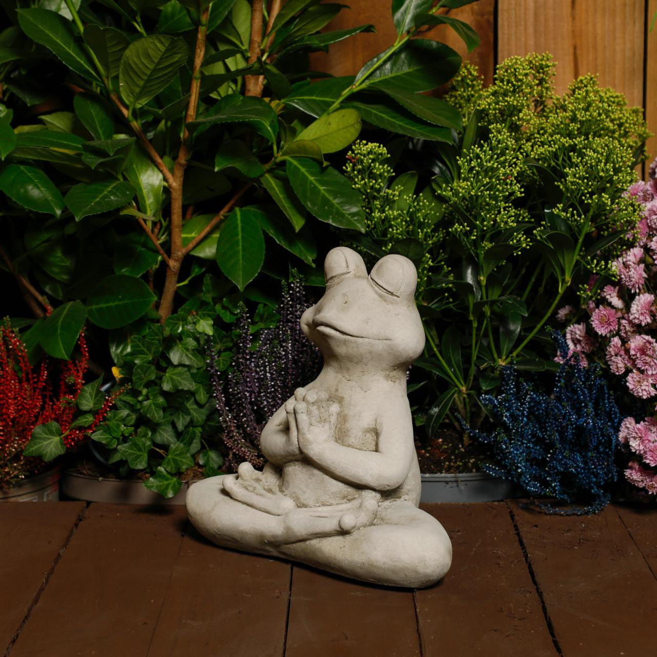 Peaceful Yoga Frog Outdoor Décor