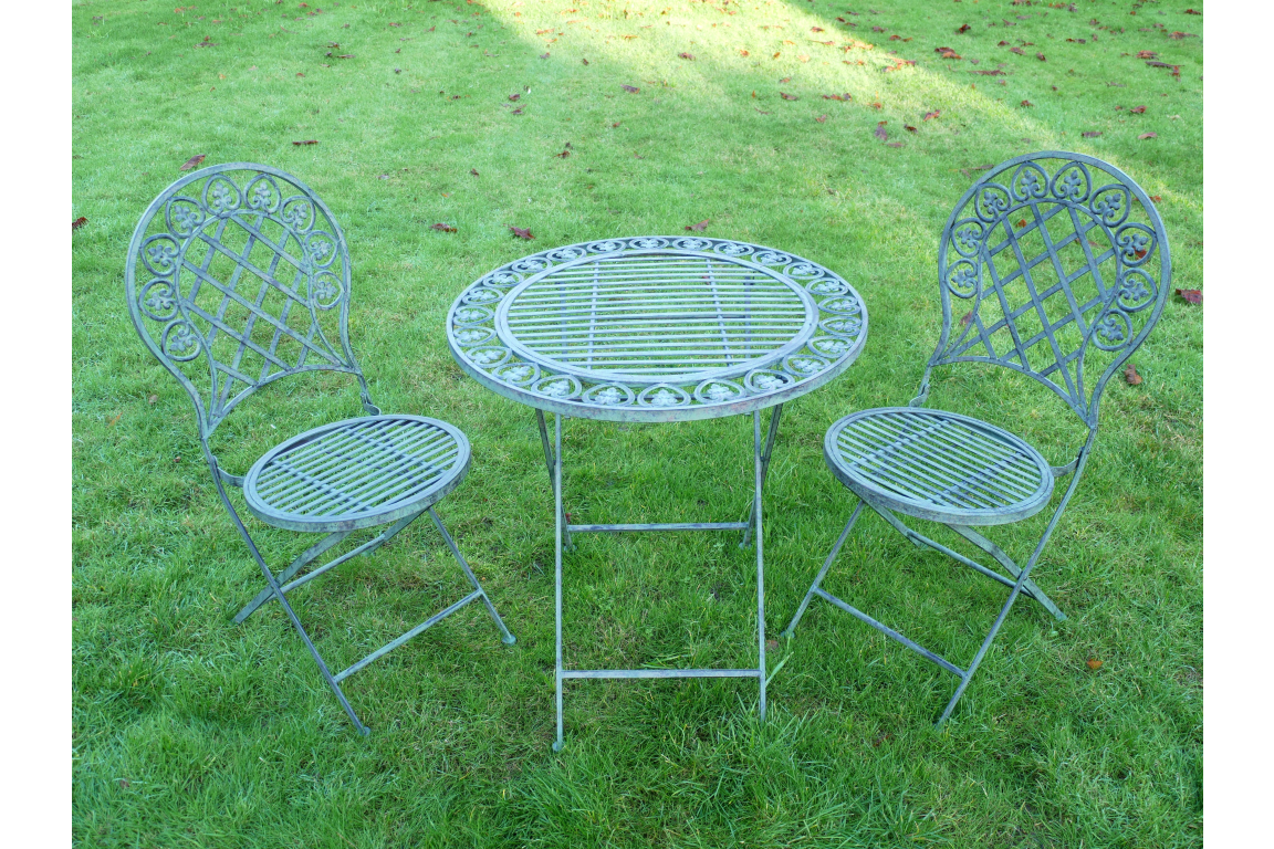 Decorative Metal Bistro Set – Outdoor Table & Chairs for Garden or Patio