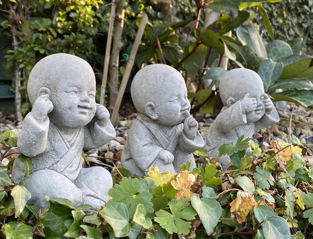 3 Small Monks Set – Garden Ornaments