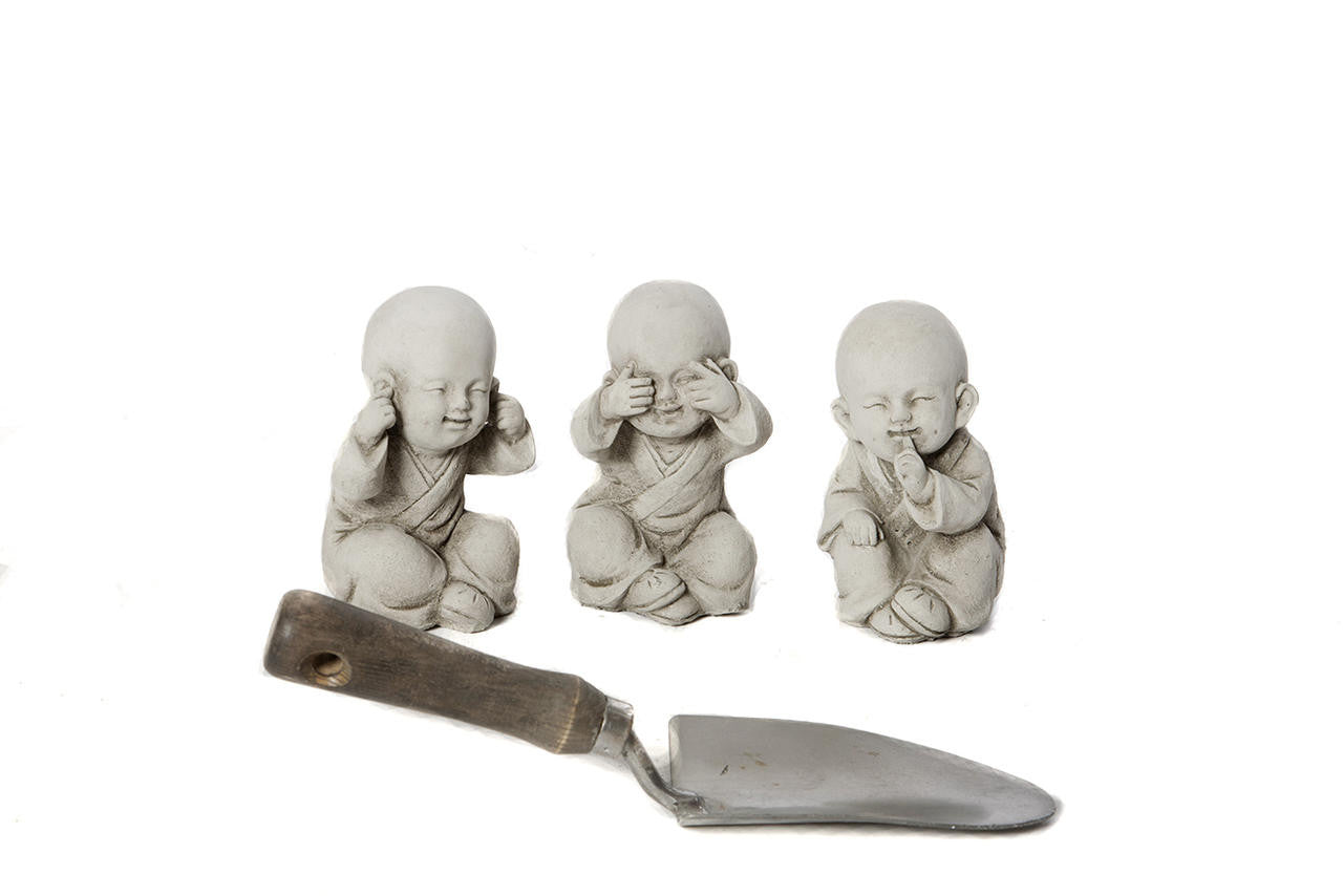 3 Small Monks Set – Garden Ornaments