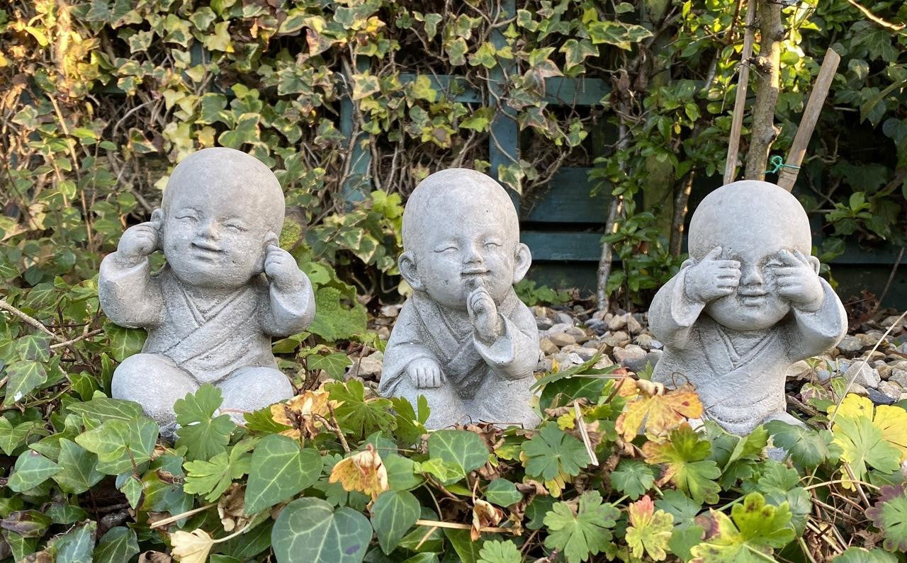 3 Small Monks Set – Garden Ornaments
