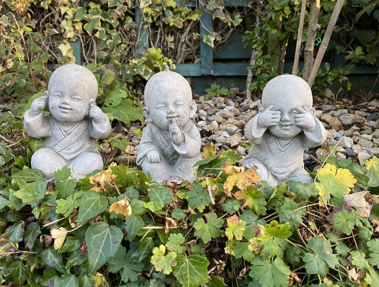 3 Small Monks Set – Garden Ornaments