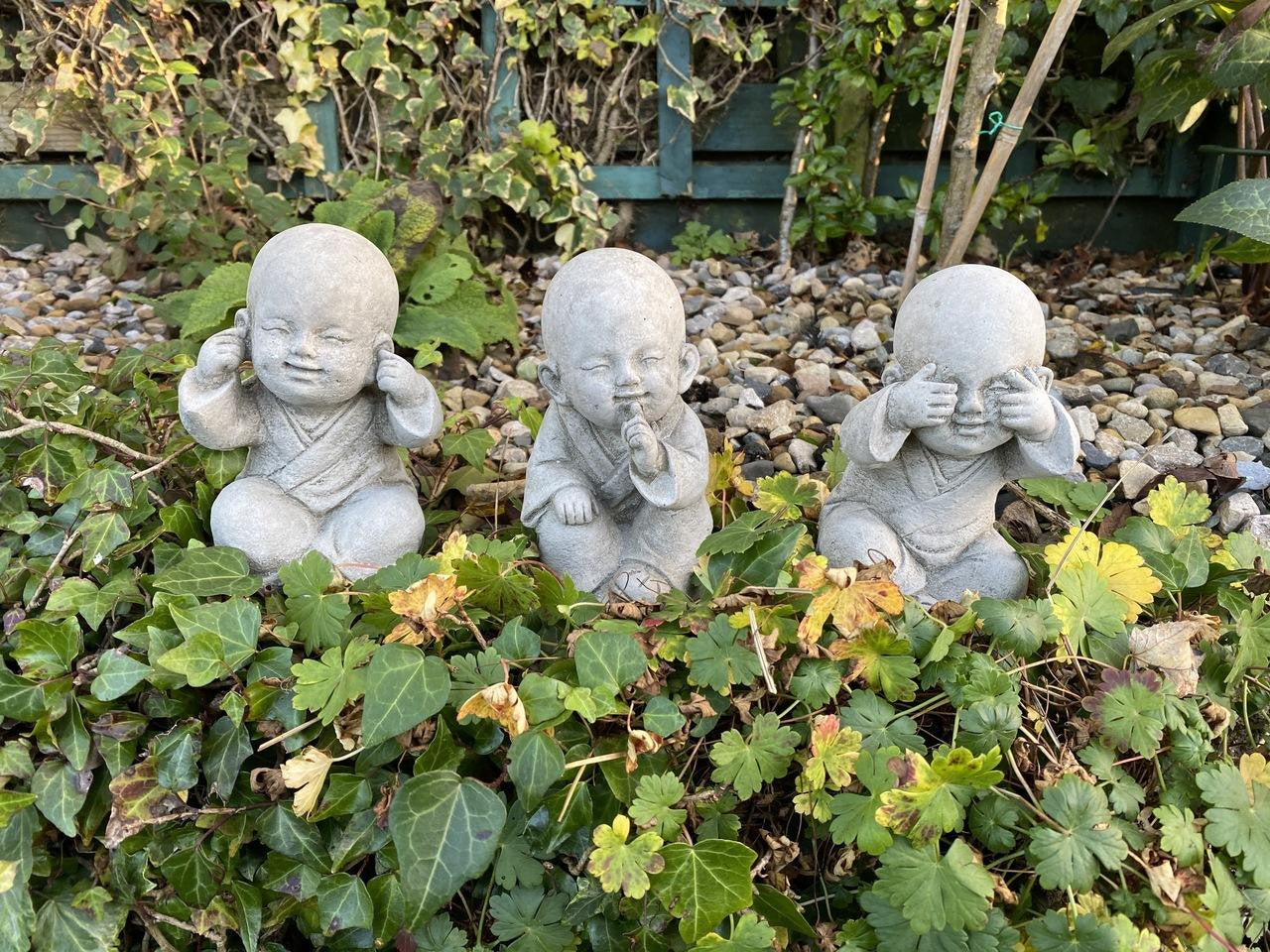 3 Small Monks Set – Garden Ornaments