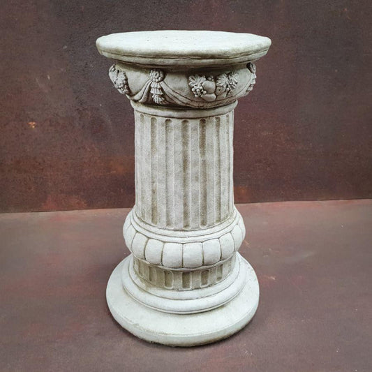 Small Regency Plinth Fruit Detail Statuary Pedestal