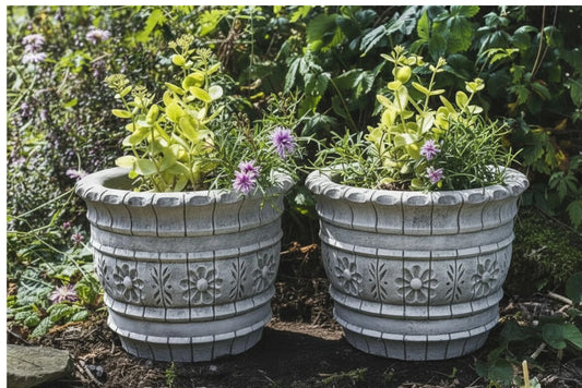 Pair of Stone Cast Large Westland Garden Planter Pot