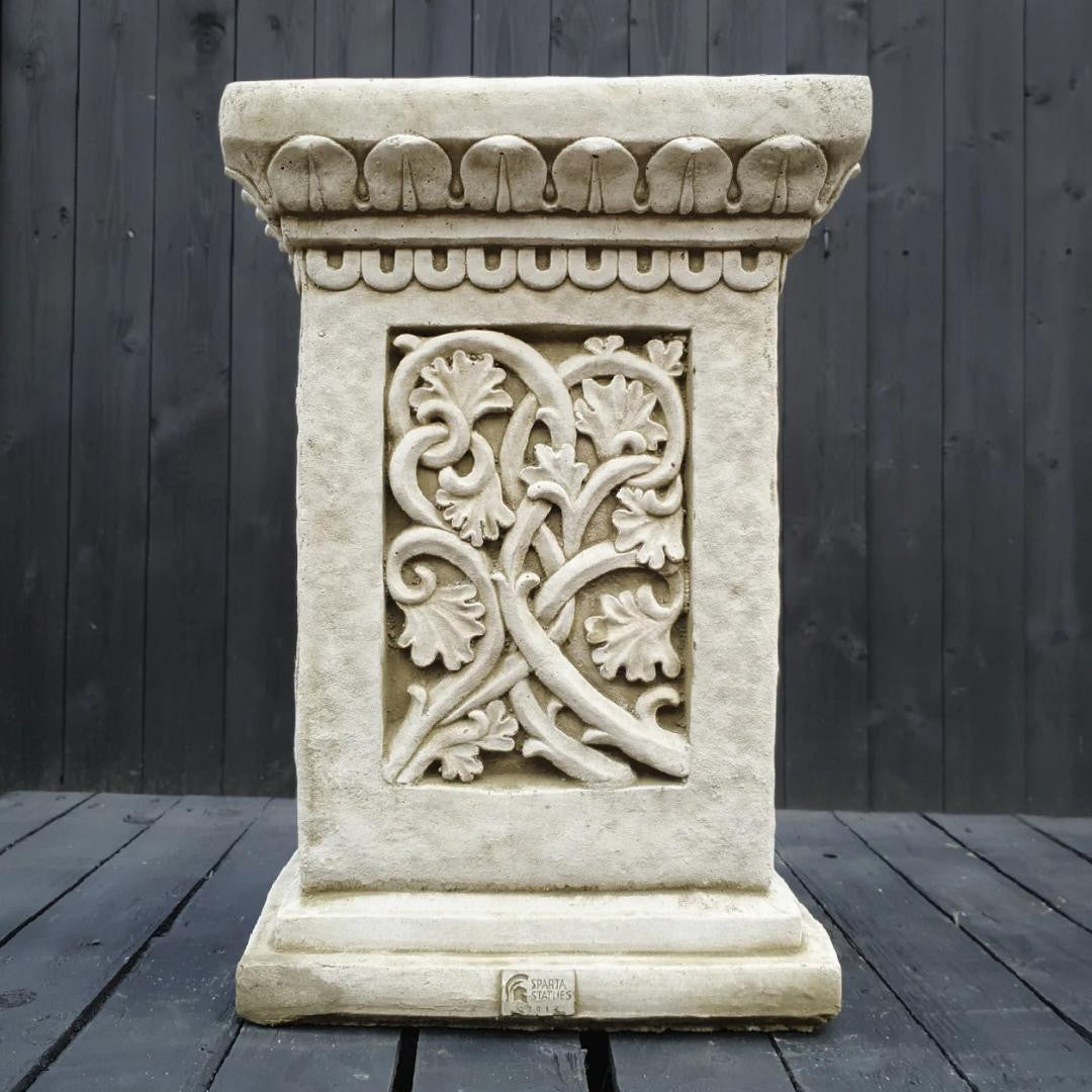 Large Stone Cast Garden Plinth | Heavy Concrete Garden Column | stone ...