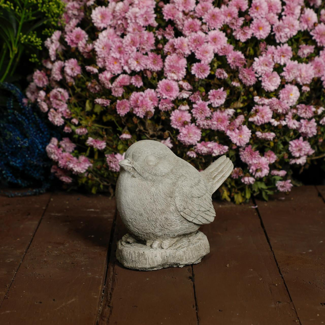 Adorable and Charming Stone Cast Robin Ornament 
