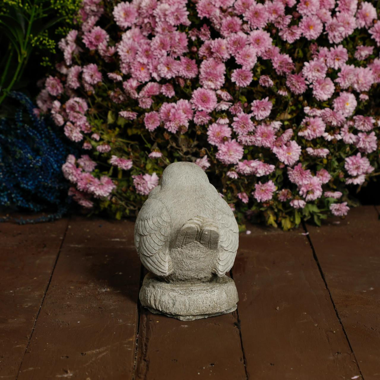 Adorable and Charming Stone Cast Robin Ornament 