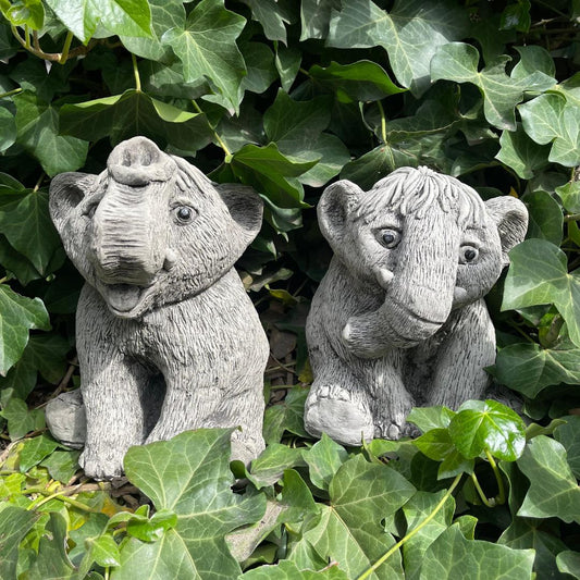 Adorable Baby Mammoths Duo Manny and Ellie Elephants