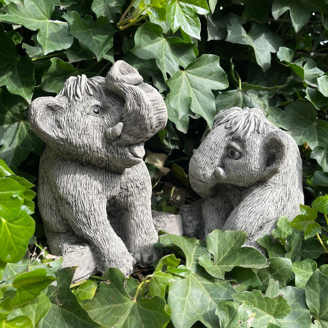 Adorable Baby Mammoths Duo Manny and Ellie Elephants