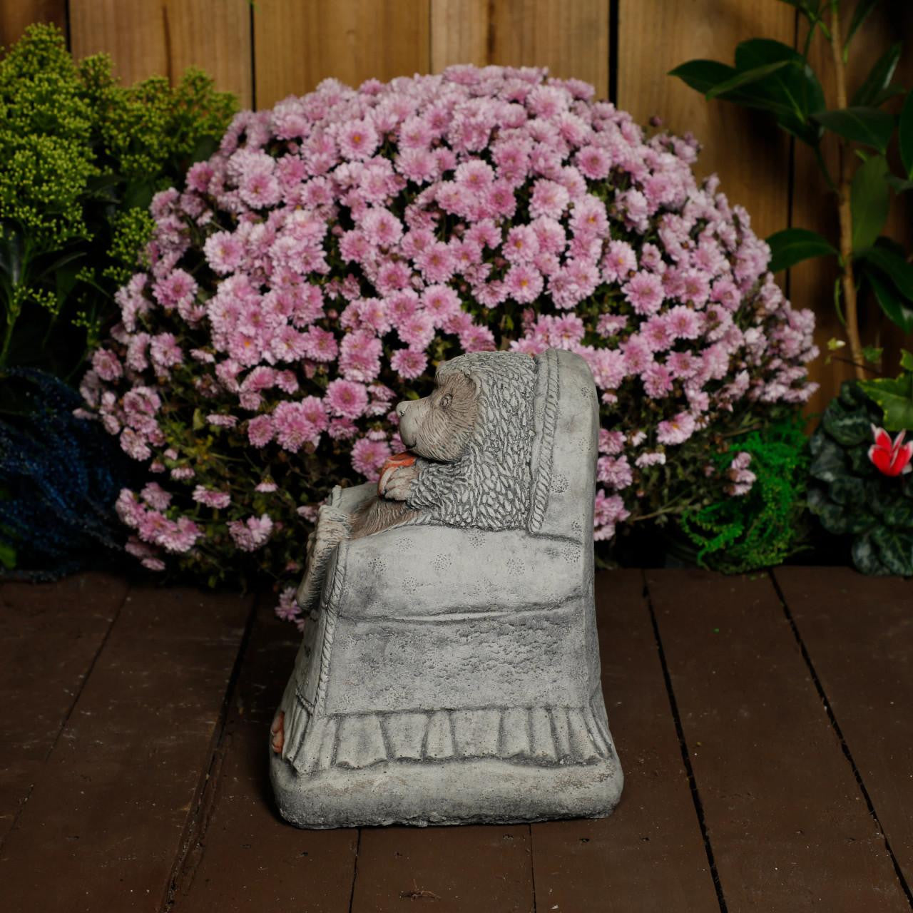 Adorable Hedgehog in chair garden ornament 