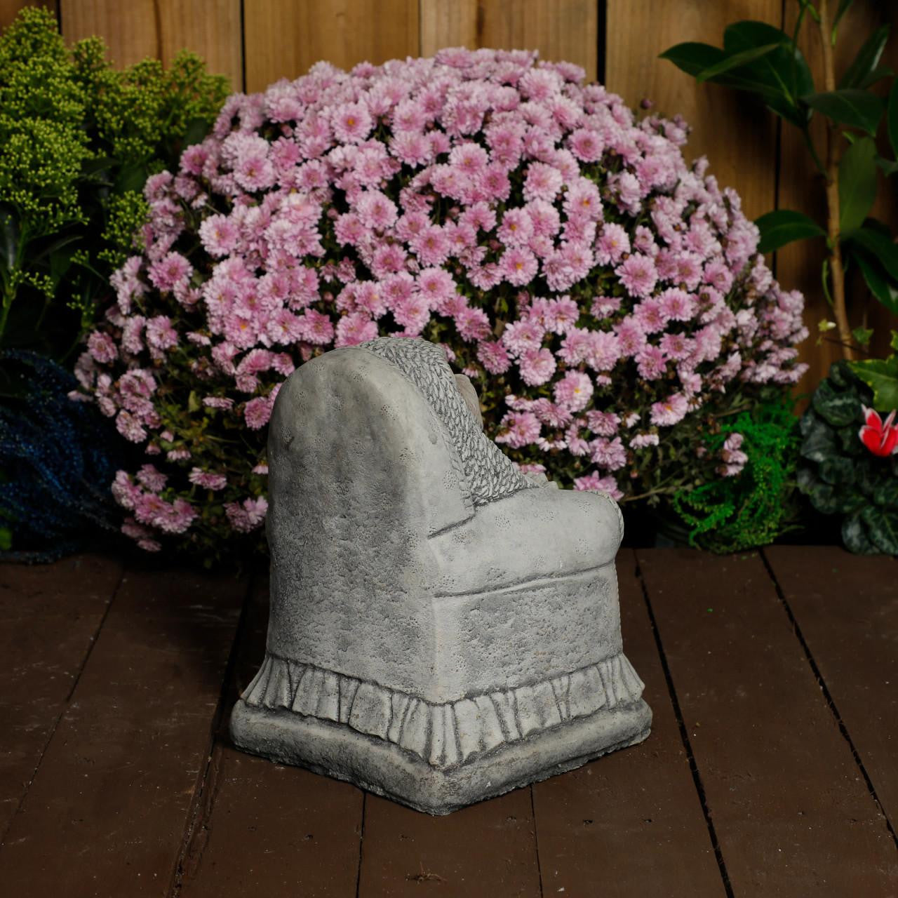 Adorable Hedgehog in chair garden ornament 