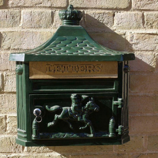 Aluminium Wall Post Box in Green