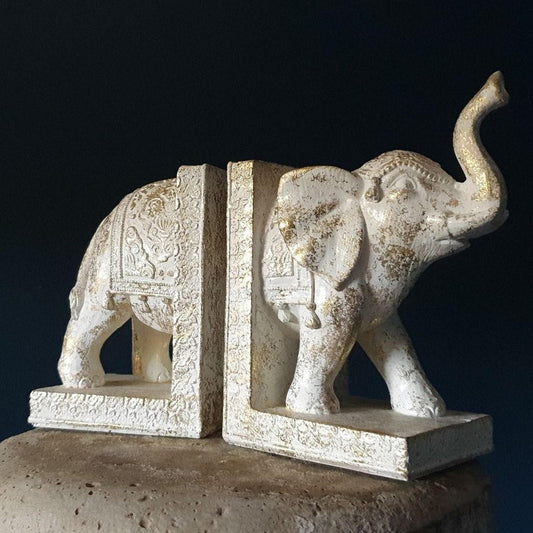 Antique Elephant Bookends