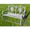 Antique Grey Rocking Garden Bench