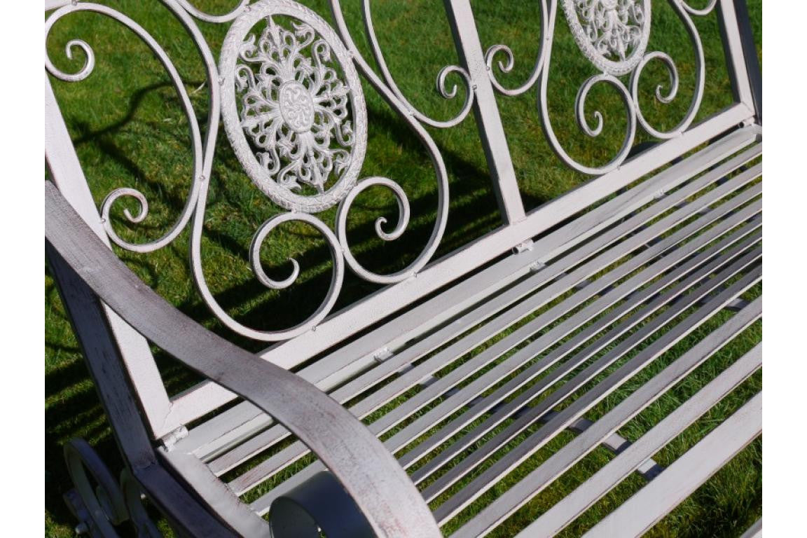 Antique Grey Rocking Garden Bench