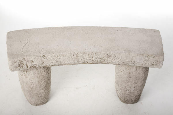 Beautiful Rustic Carved Stone Cast Garden Bench