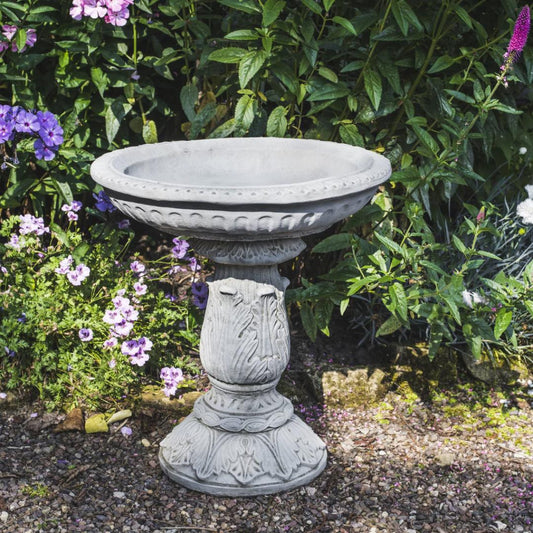 Beautifully Designed Ornate Stone Birdbath by DGS Statues
