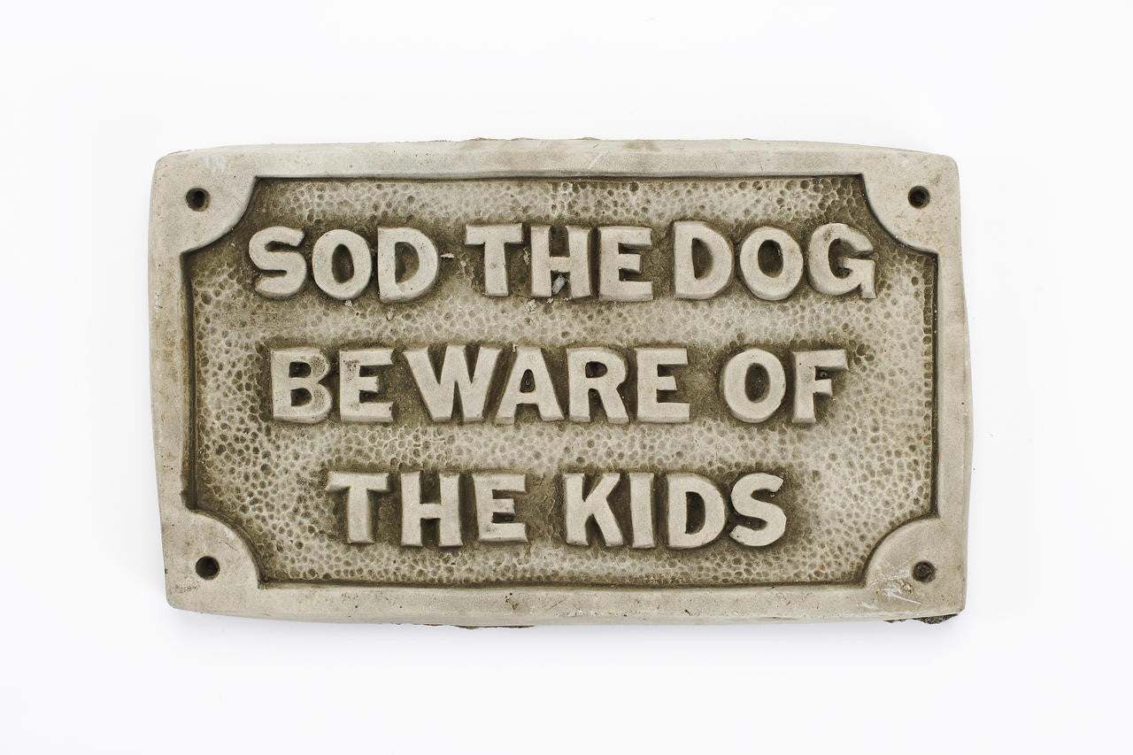 Beware of the Kids Stone Wall Plaque