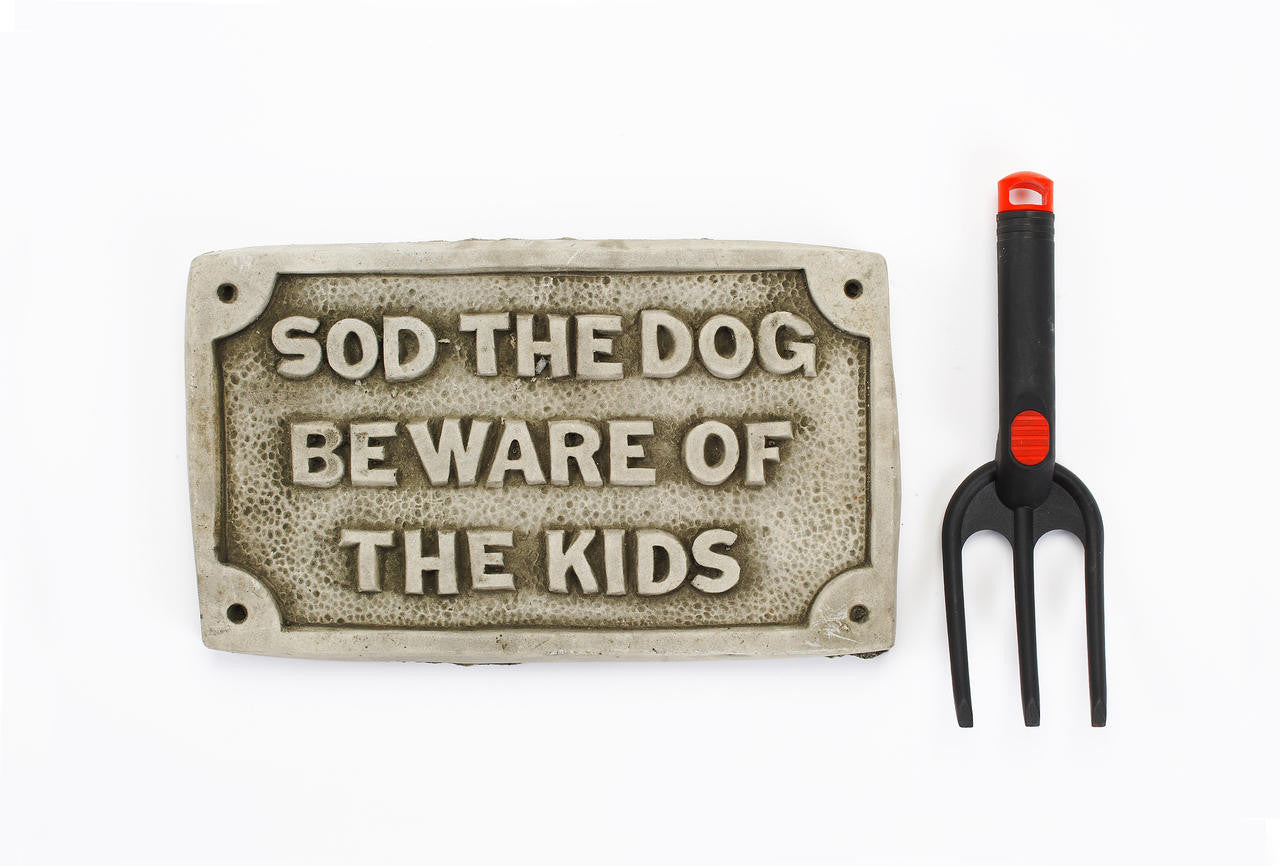 Beware of the Kids Stone Wall Plaque
