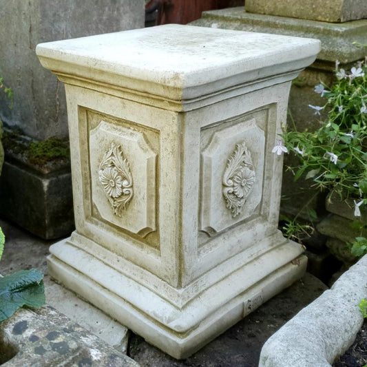Cartouche Plinth Large Square statuary pedestal